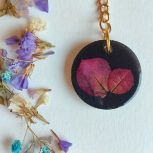 LLAVERO BUGANVILLA ENCAPSULADO EN RESINA