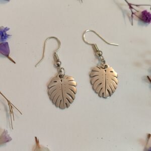 Pendientes con apliques en forma de HOJA DE MONSTERA