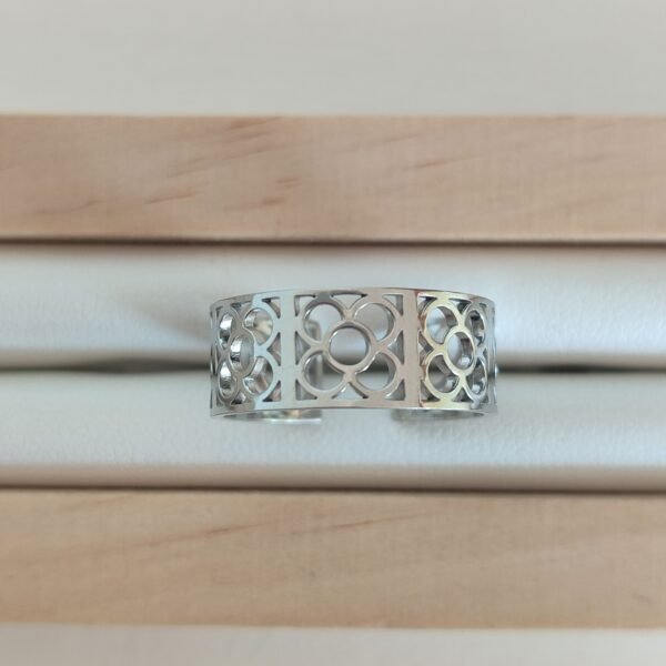 Anillo con motivos del PANOT en plateado