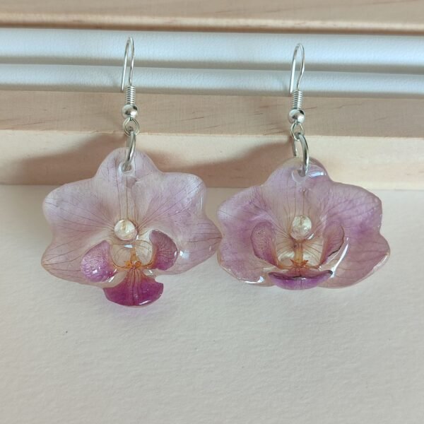 Pendientes con unas ORQUÍDEAS reales MINIS