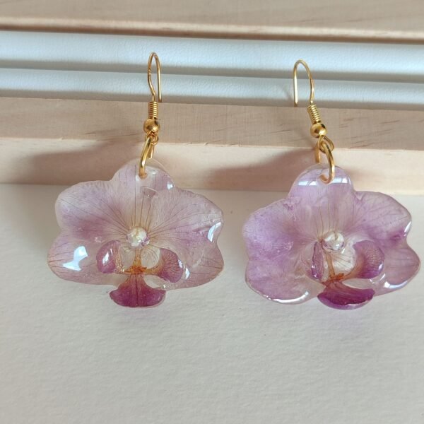 Pendientes con unas ORQUÍDEAS reales MINIS